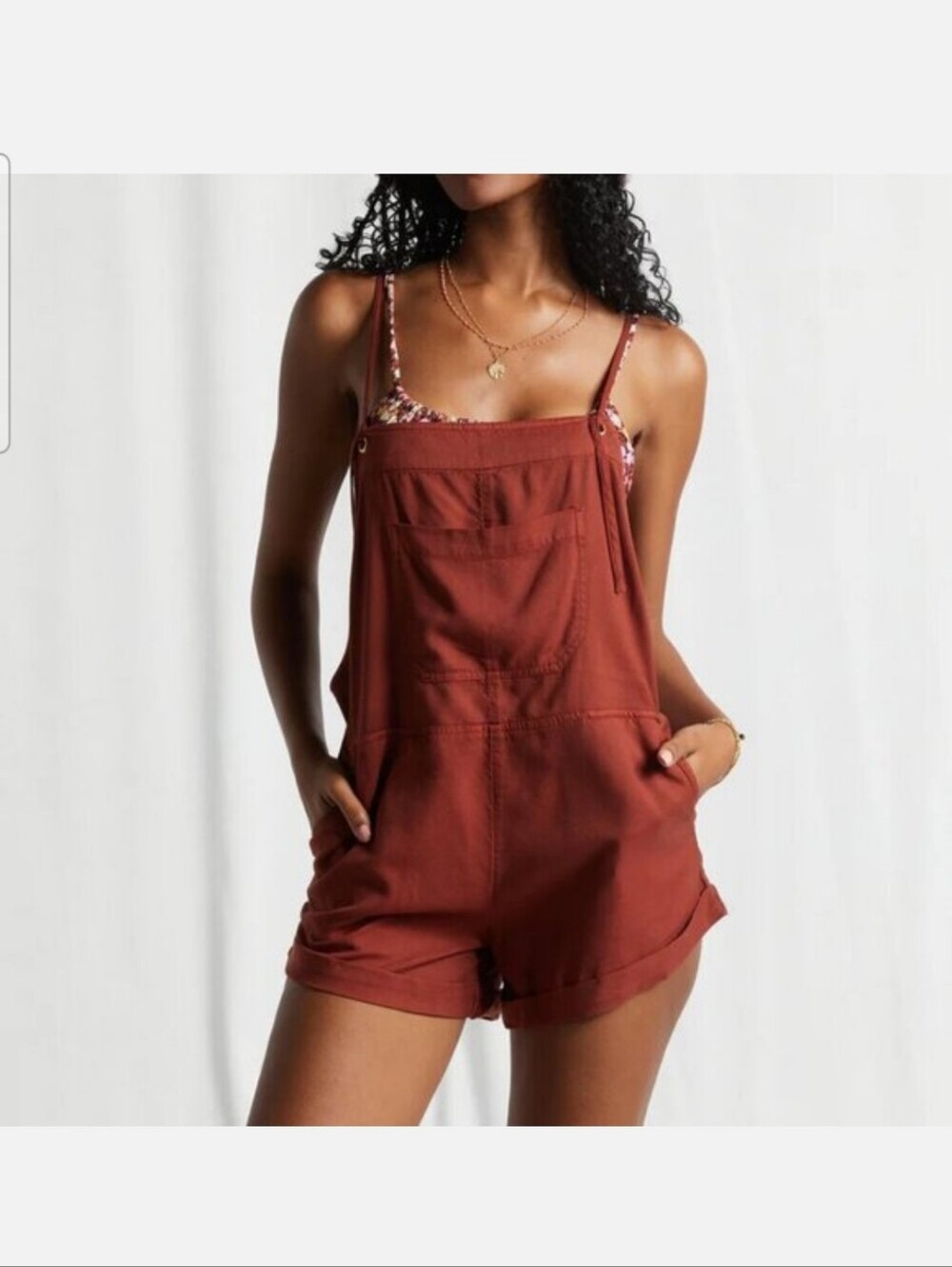 Billabong Wild Pursuit Romper- Deep Sienna- Tencel Romper